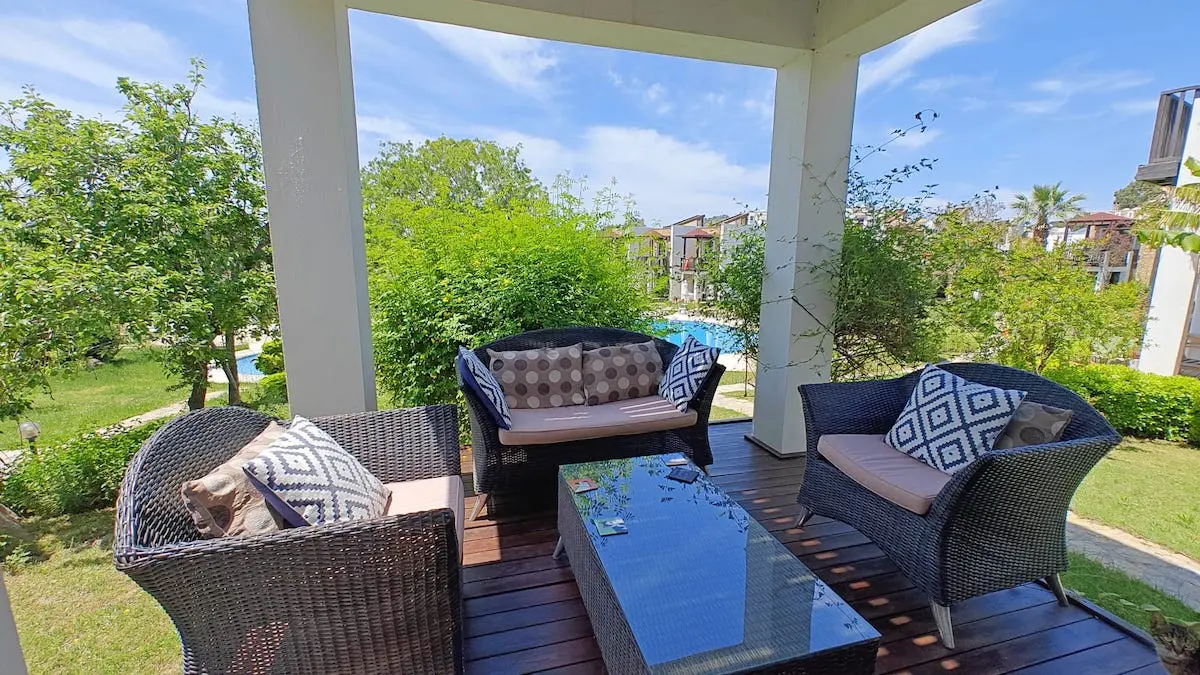 Shaded terrace